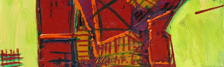 Original Cubism Landscape Painting by Karl-Karol Chrobok