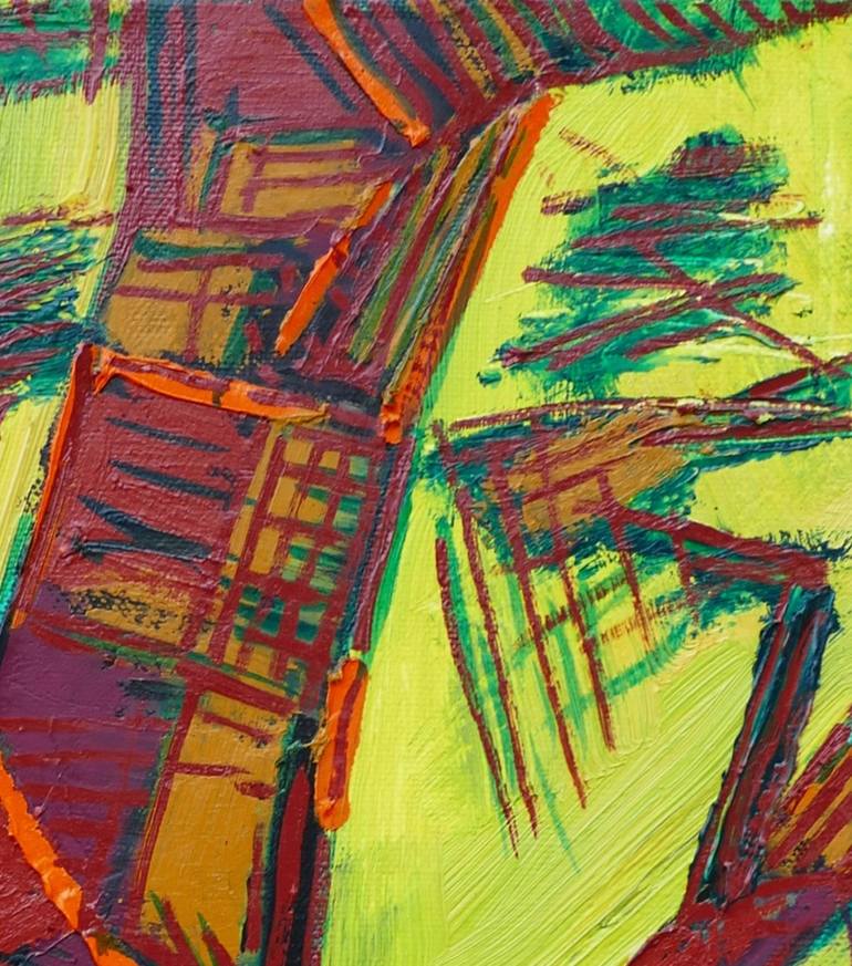 Original Cubism Landscape Painting by Karl-Karol Chrobok