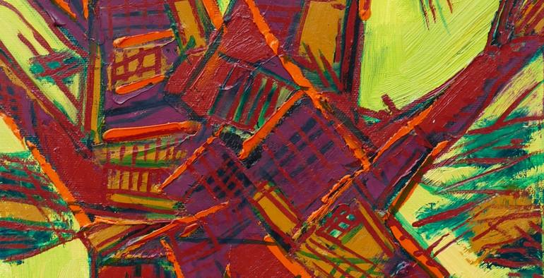 Original Cubism Landscape Painting by Karl-Karol Chrobok