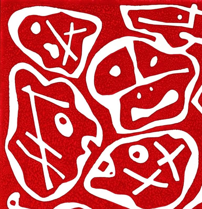 Original Expressionism People Printmaking by Karl-Karol Chrobok