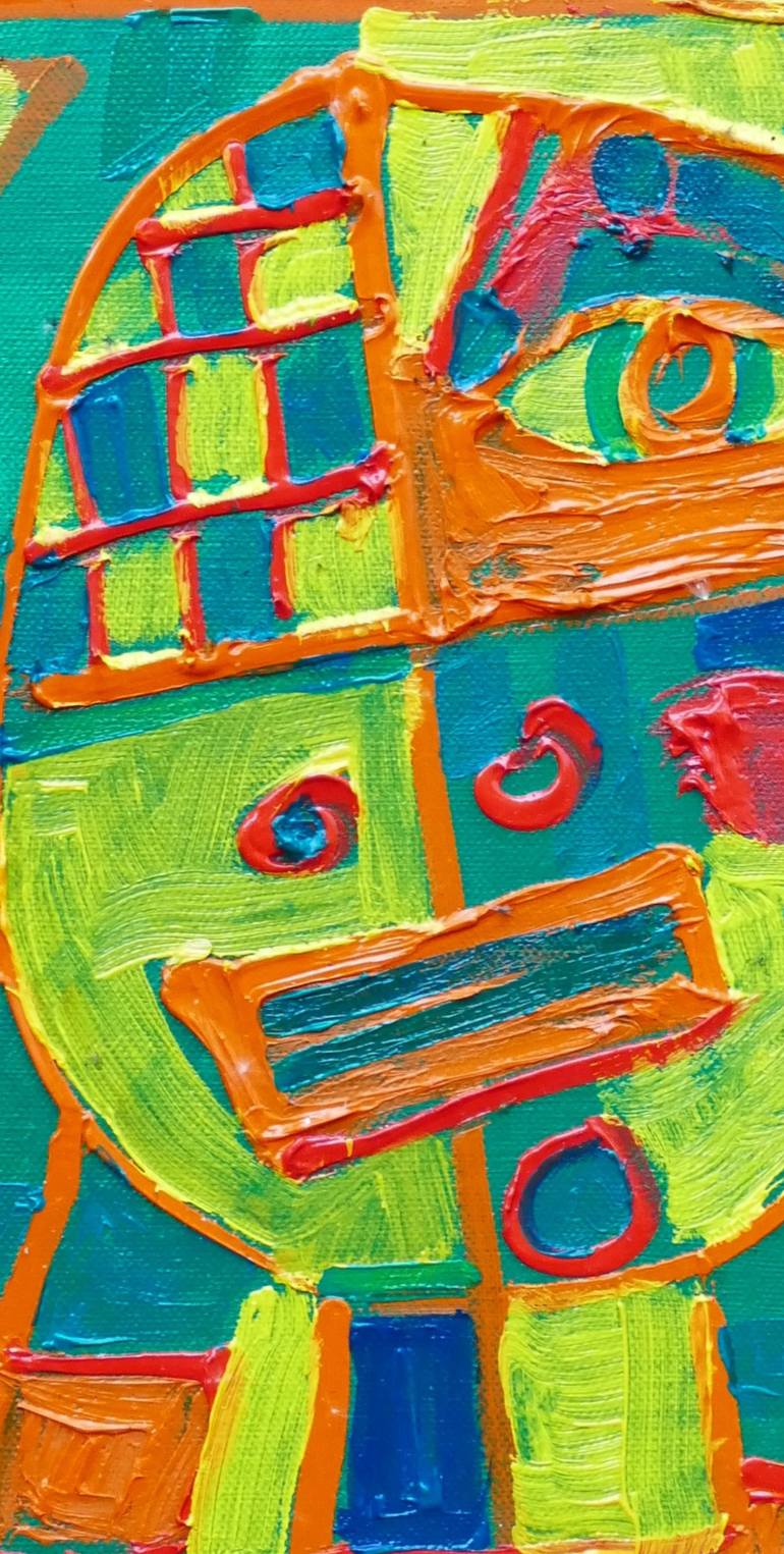 Original Geometric Abstract Painting by Karl-Karol Chrobok