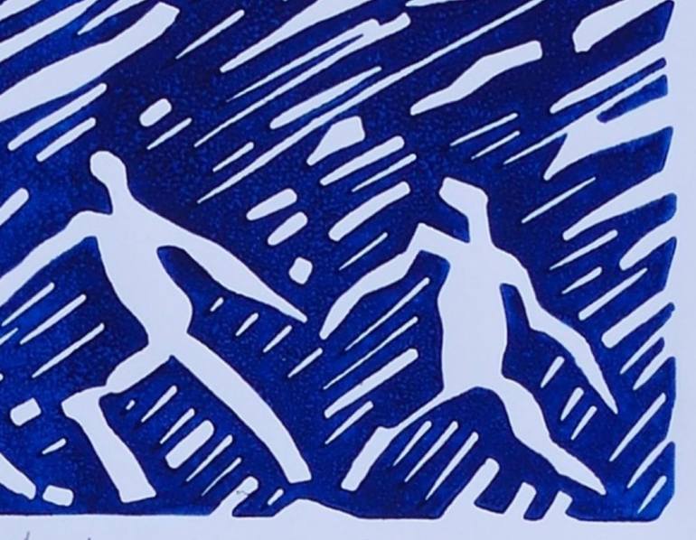 Original Expressionism People Printmaking by Karl-Karol Chrobok