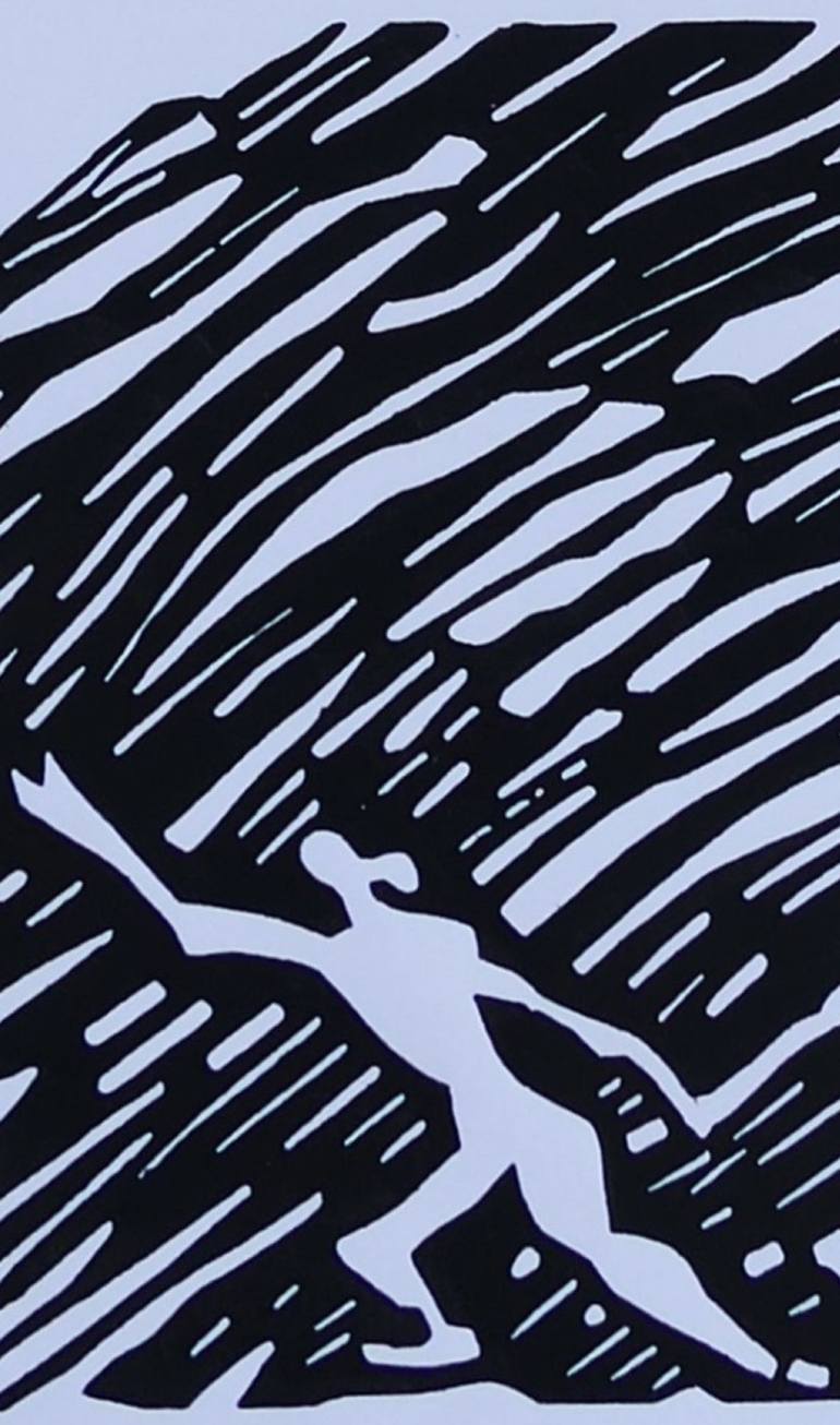 Original Expressionism People Printmaking by Karl-Karol Chrobok