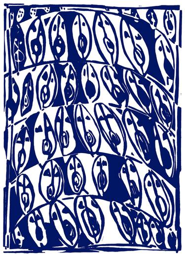 Original Expressionism People Printmaking by Karl-Karol Chrobok