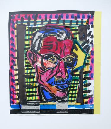 Original Expressionism People Mixed Media by Karl-Karol Chrobok