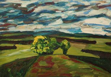 Original Expressionism Landscape Paintings by Karl-Karol Chrobok