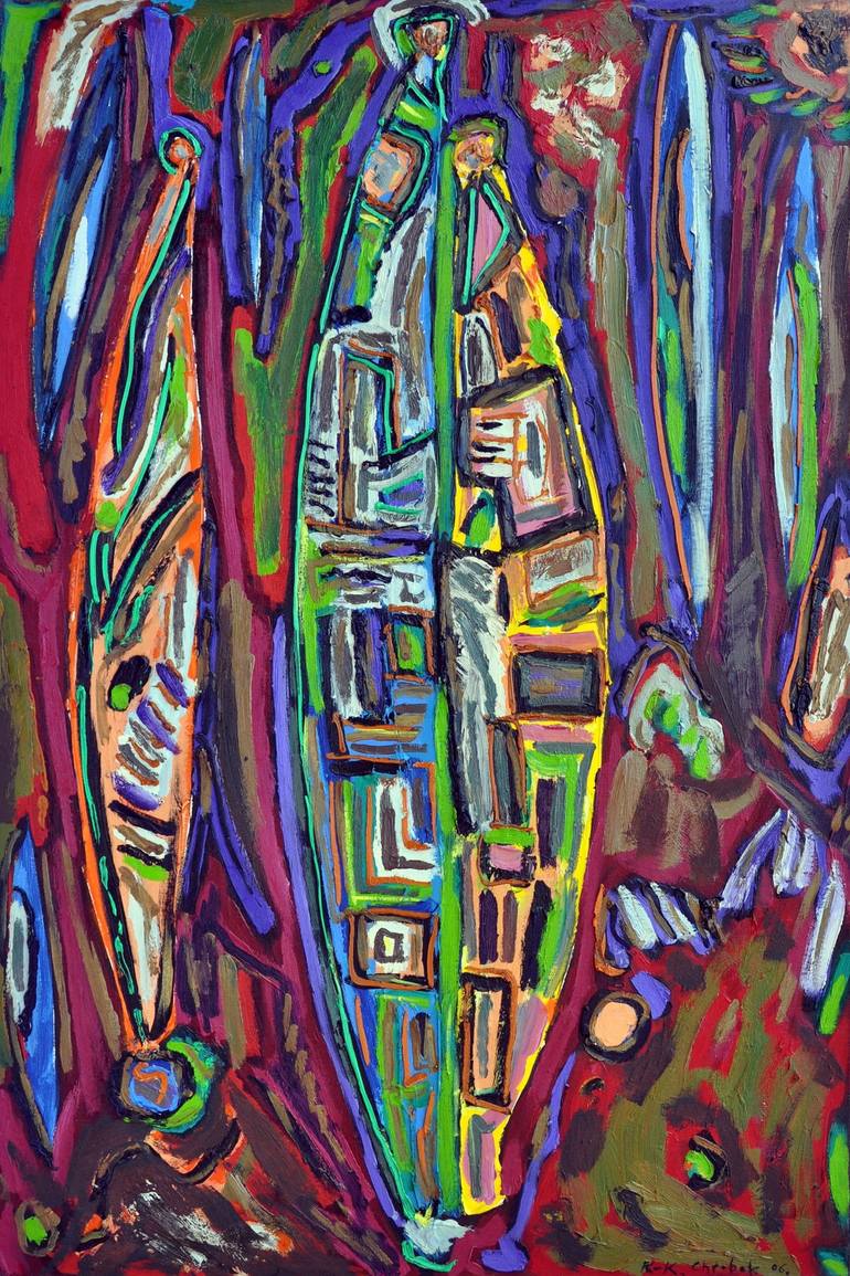 Original Figurative Abstract Paintings by Karl-Karol Chrobok