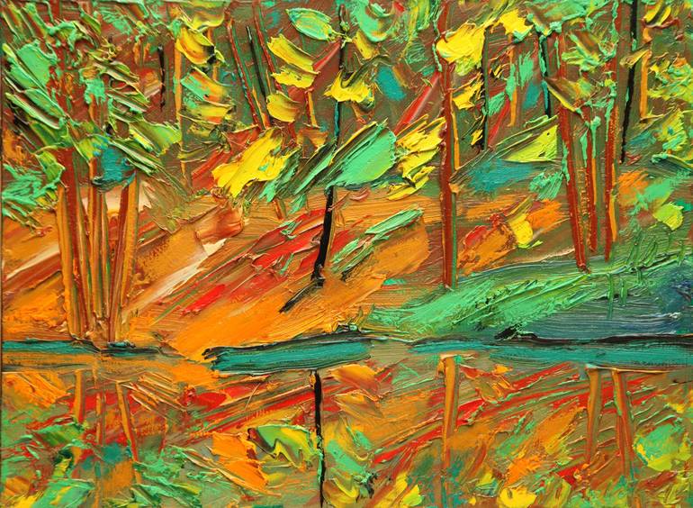 Original Expressionism Landscape Paintings by Karl-Karol Chrobok