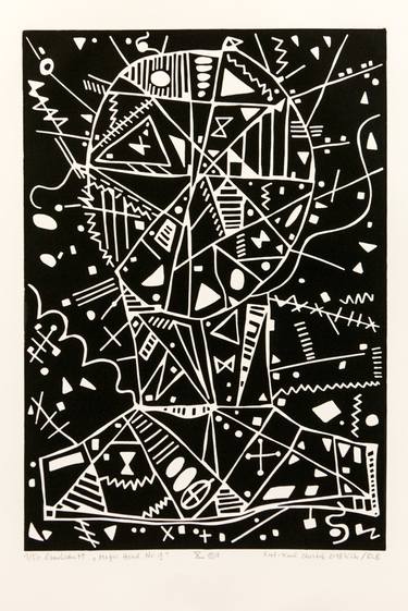 Original Abstract Printmaking by Karl-Karol Chrobok