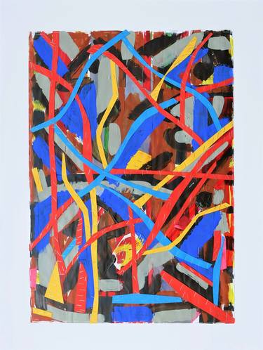 Original Abstract Collage by Karl-Karol Chrobok