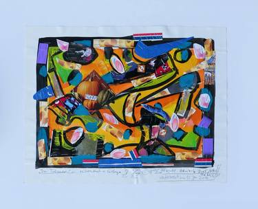 Original Abstract Collage by Karl-Karol Chrobok