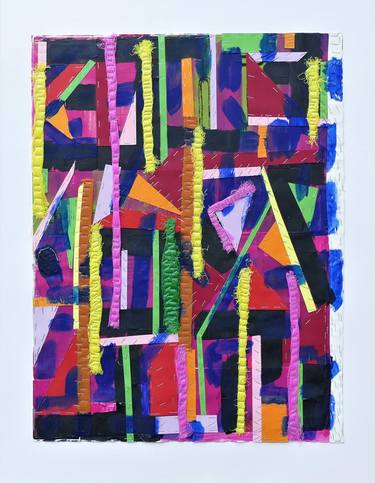 Original Abstract Collage by Karl-Karol Chrobok