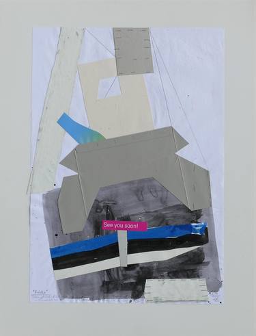 Original Abstract Collage by Karl-Karol Chrobok