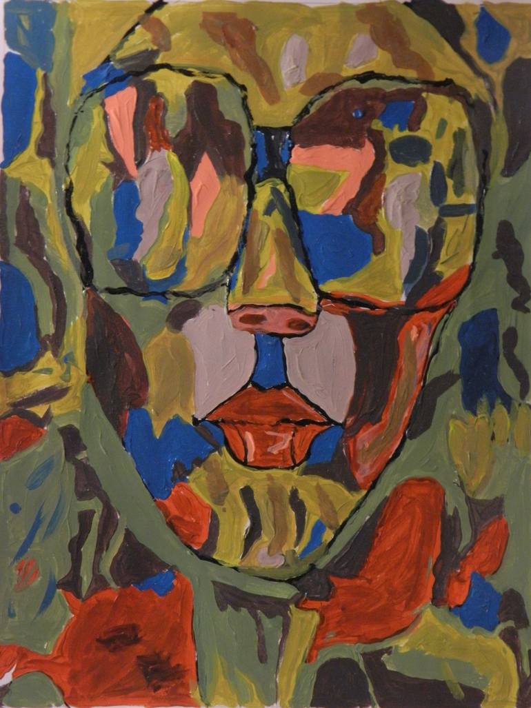 Original Abstract Women Painting by Dinu Cris