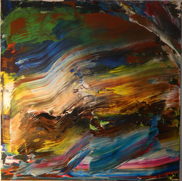 Original Abstract Expressionism Abstract Painting by Dinu Cris