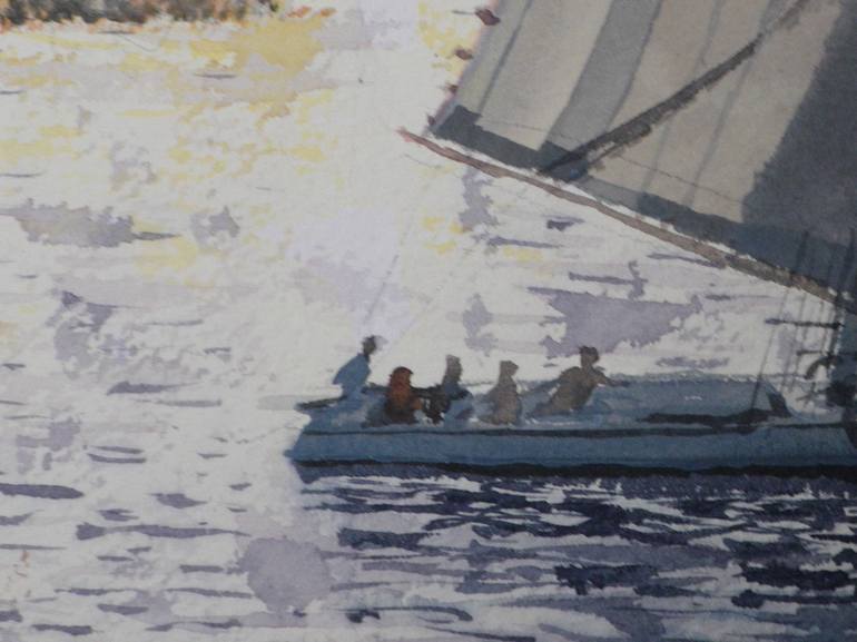 Original Figurative Boat Painting by James Shand