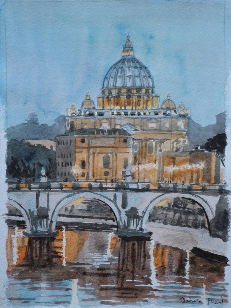 Original Architecture Painting by James Shand
