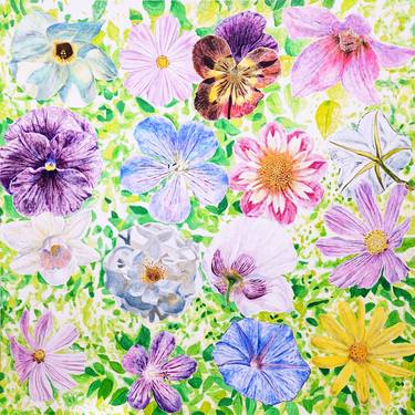 Original Photorealism Floral Paintings by Sophia Suh