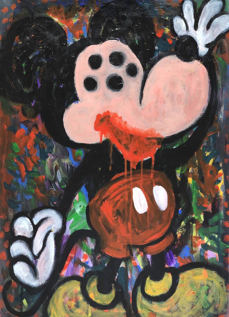 Crazy Mickey Painting by Unos Lee | Saatchi Art