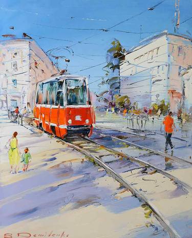 Original Cities Painting by Sergey Demidenko