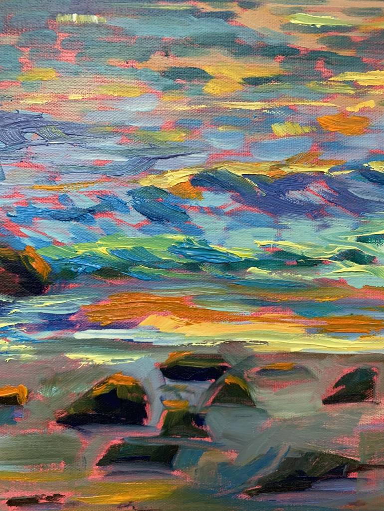 Original Abstract Expressionism Seascape Painting by Dmytro Kindrat