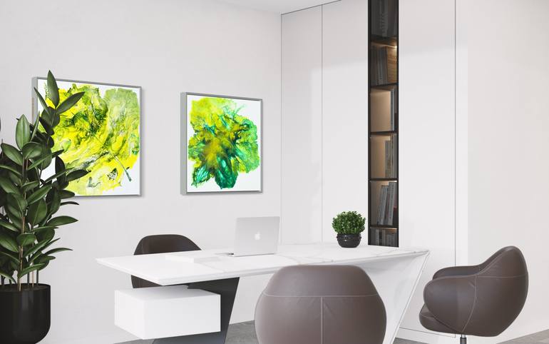 Original Abstract Garden Painting by Svetlana Petrova