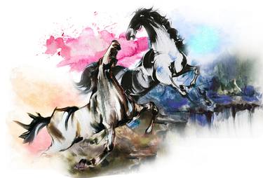 Print of Horse Paintings by Swapnil Jawale
