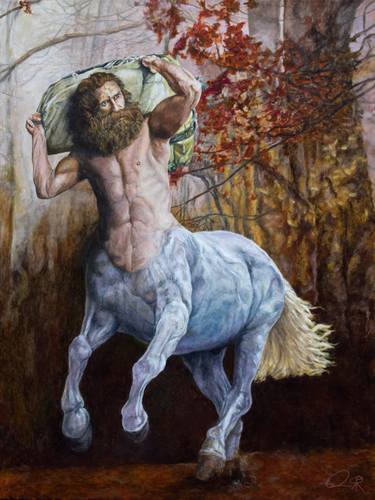 Original Figurative Classical mythology Paintings by David Derr