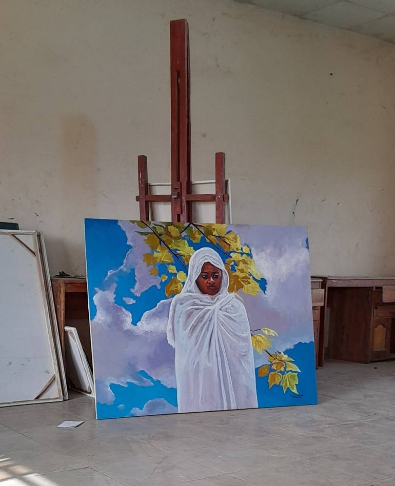 Original Figurative Classical mythology Painting by Abiodun Oyedele