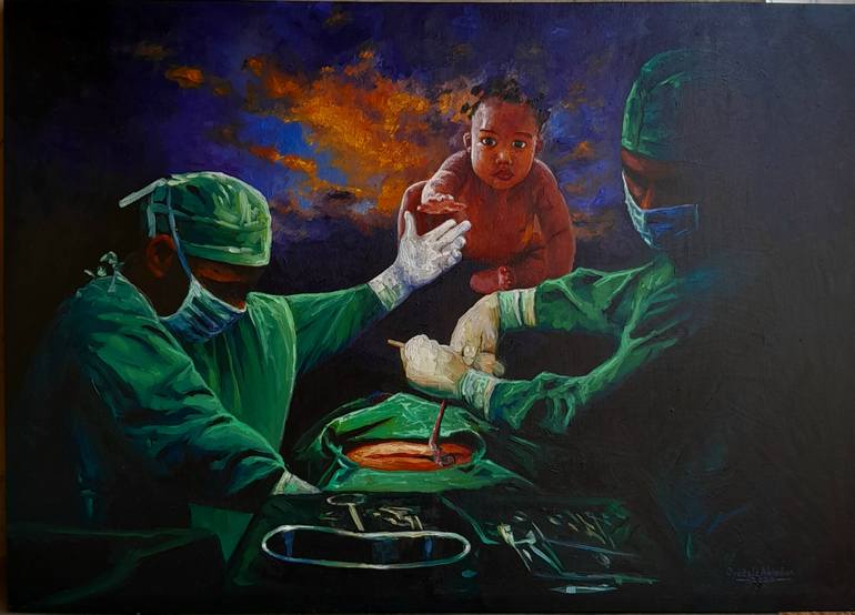Original Children Painting by Abiodun Oyedele | Contemporary Art on Canvas | The Gift of Life