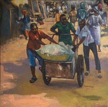 Original Documentary People Paintings by Abiodun Oyedele