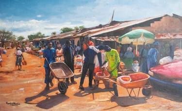 Print of People Paintings by Abiodun Oyedele