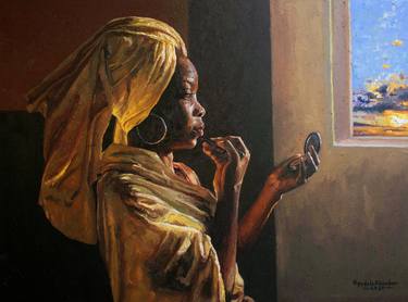 Original Figurative Women Paintings by Abiodun Oyedele