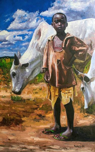 Original Conceptual Landscape Paintings by Abiodun Oyedele