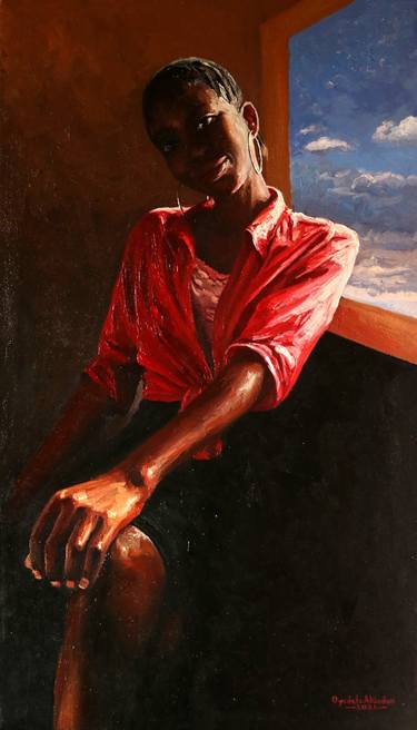 Original Expressionism Portrait Paintings by Abiodun Oyedele