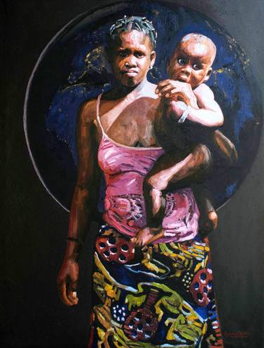 Print of Women Paintings by Abiodun Oyedele