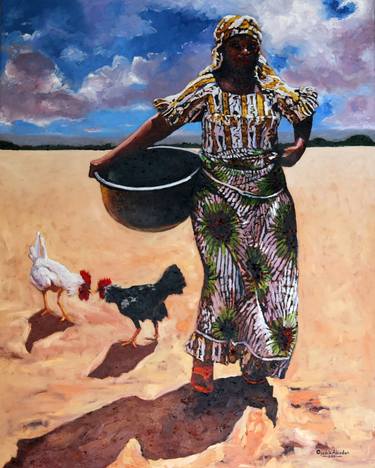 Print of Figurative Women Paintings by Abiodun Oyedele