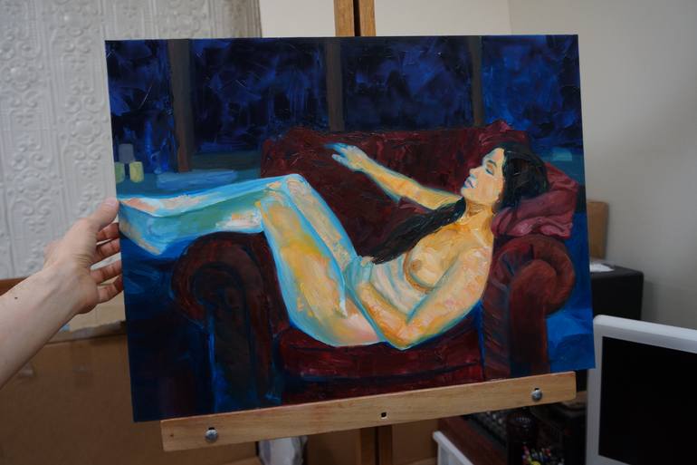 Original Portraiture Nude Painting by Anthony Galati