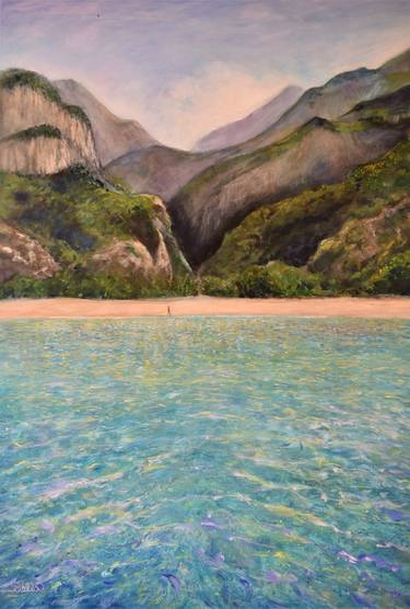 Print of Impressionism Seascape Paintings by Stella Sevastopoulos