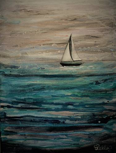 Print of Seascape Paintings by Stella Sevastopoulos