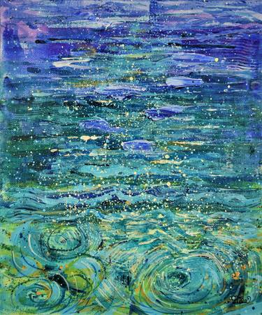 Original Abstract Seascape Paintings by Stella Sevastopoulos