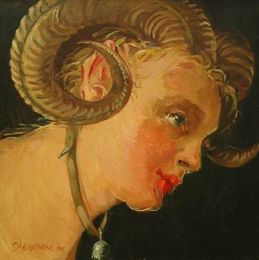 Original Art Deco Classical mythology Paintings by Daria Molostnova