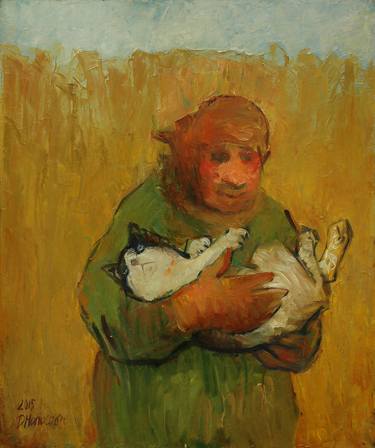 Original Cats Paintings by Daria Molostnova