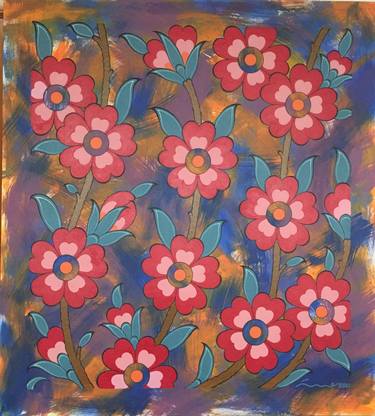 Original Abstract Floral Paintings by Ömer Şen