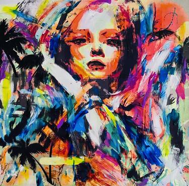 Original Abstract Expressionism Portrait Paintings by Shiva Tamara