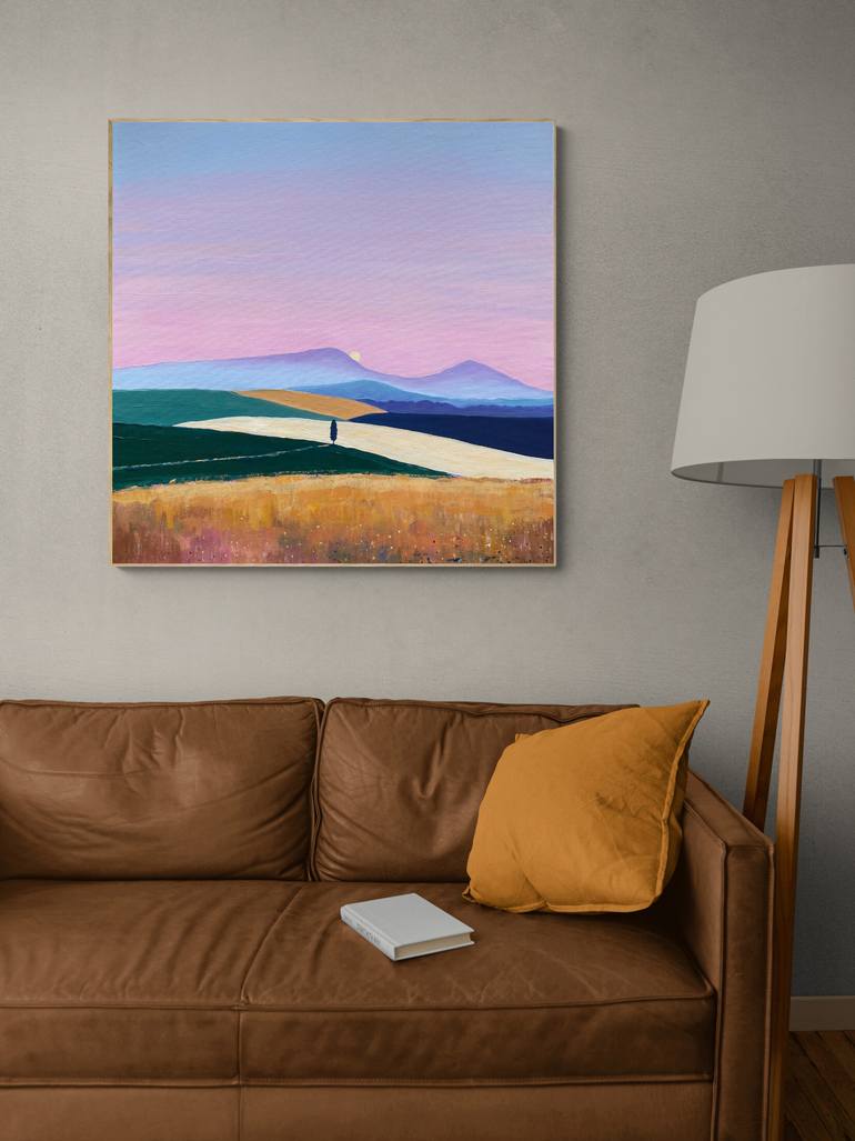 Original Abstract Landscape Painting by Olga Gamy