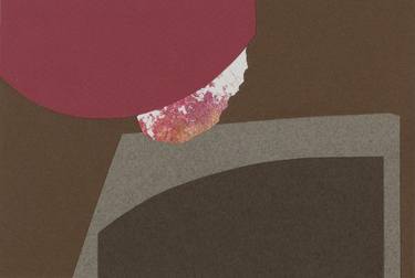 Original Minimalism Abstract Collage by Louise Hetu