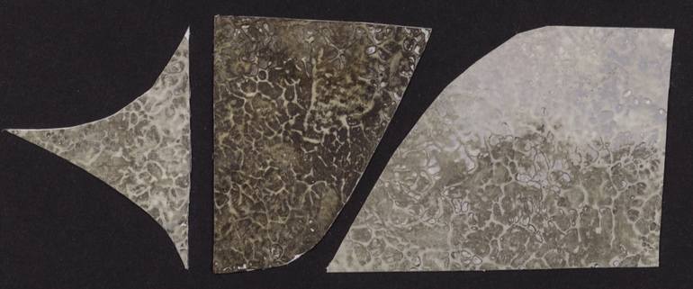 Original Minimalism Abstract Collage by Louise Hetu