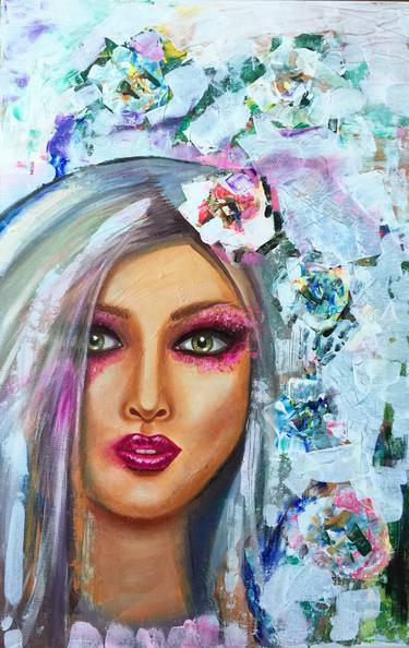 Original Abstract Portrait Paintings by Bryhita Yaroshynska