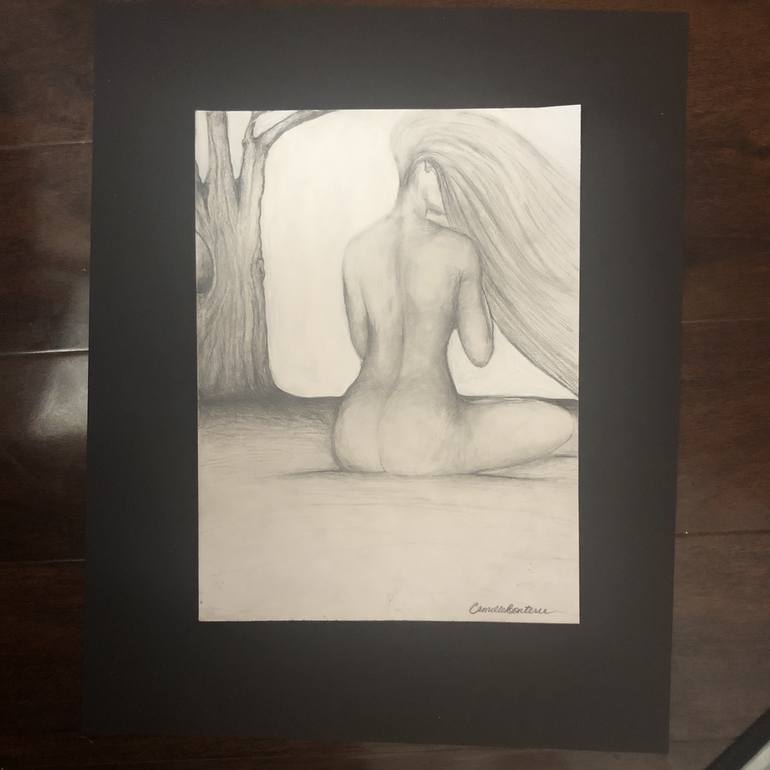 Original Nude Drawing by Drawings and Paintings by Camille Bonterre